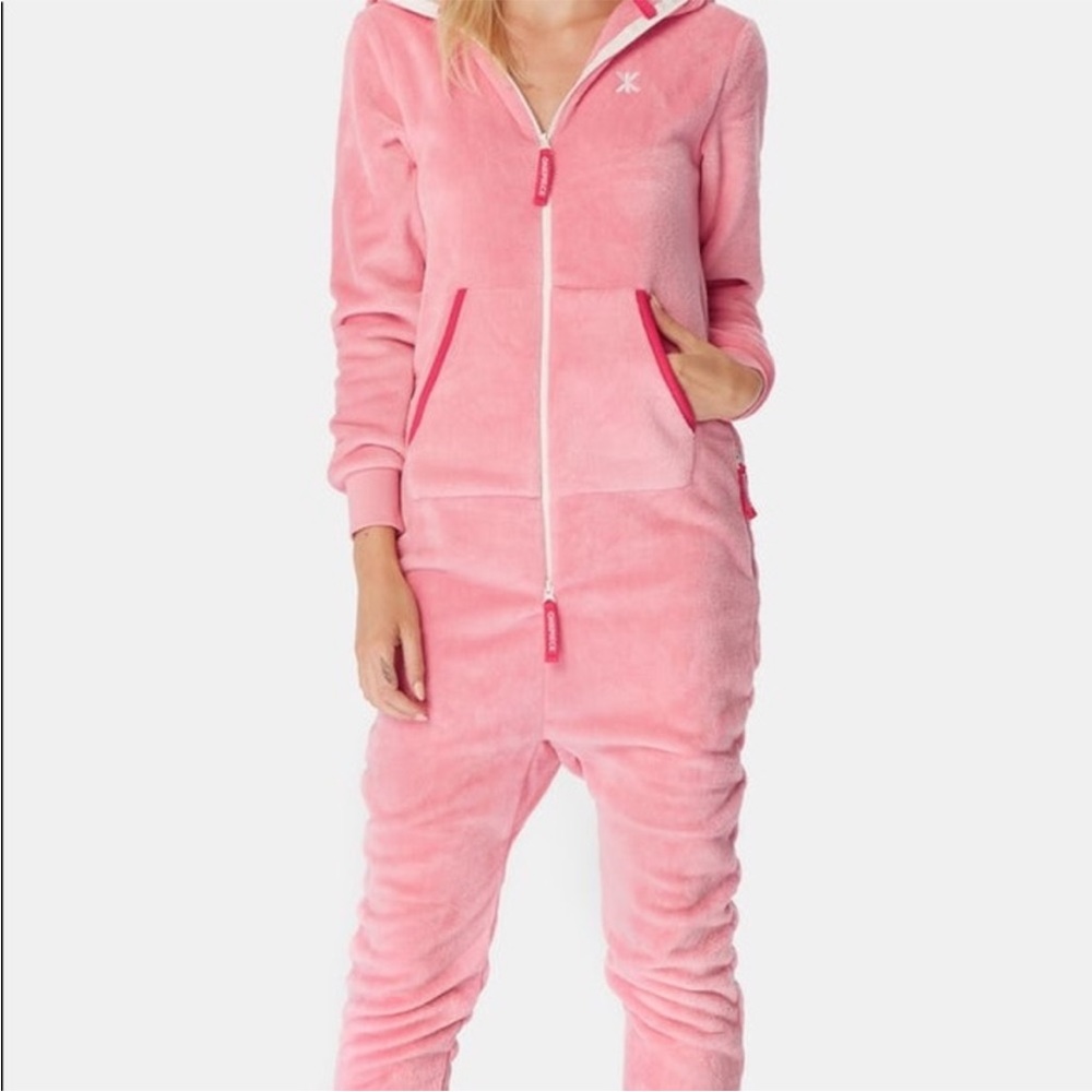 Onepiece Fleece Jumpsuit in Faded Pink